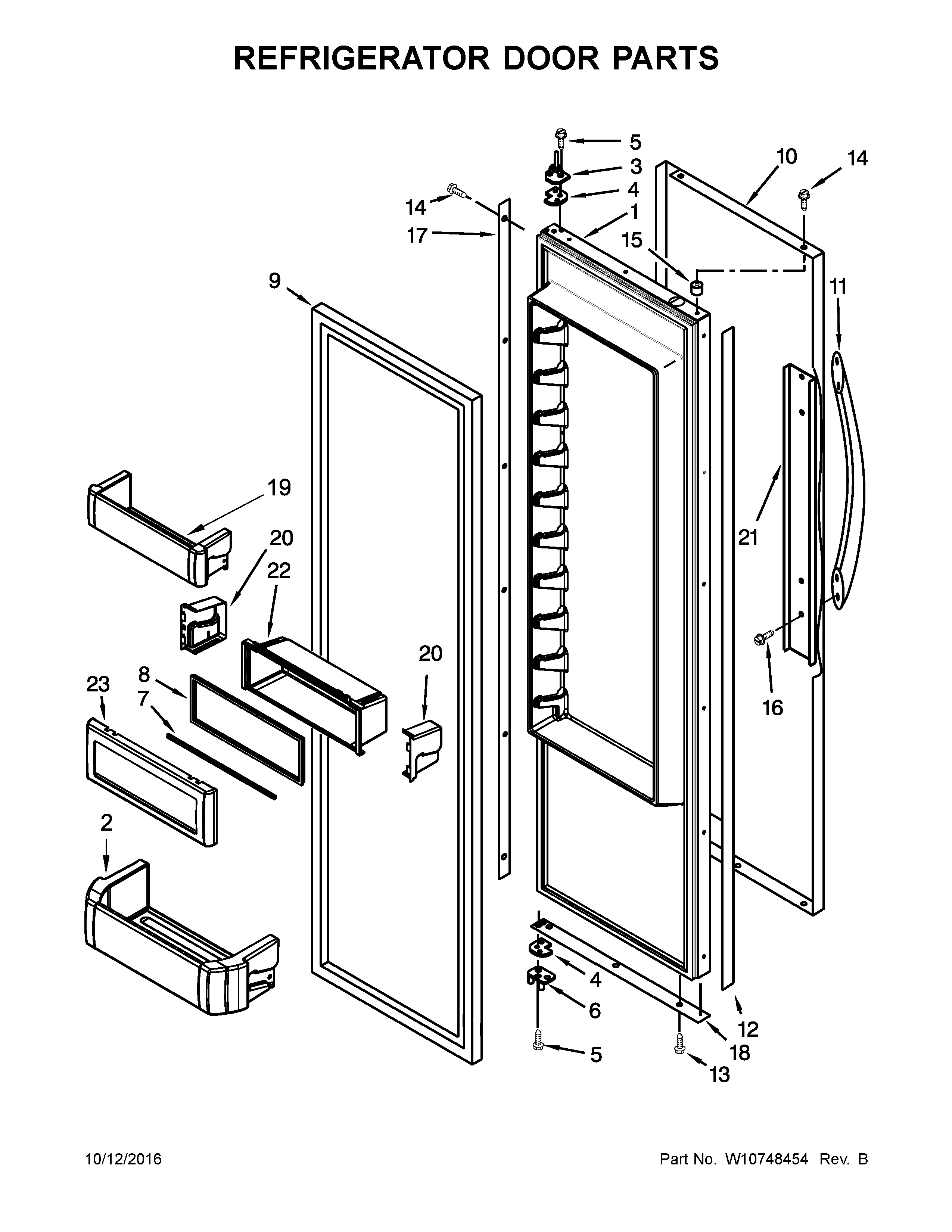 Refrigerator door parts