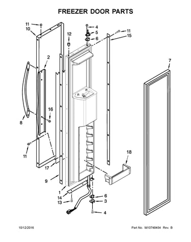 Freezer door parts