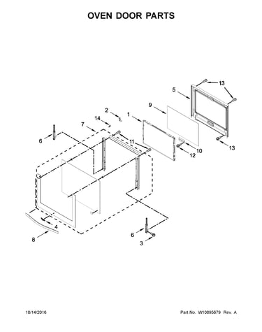 Oven door parts