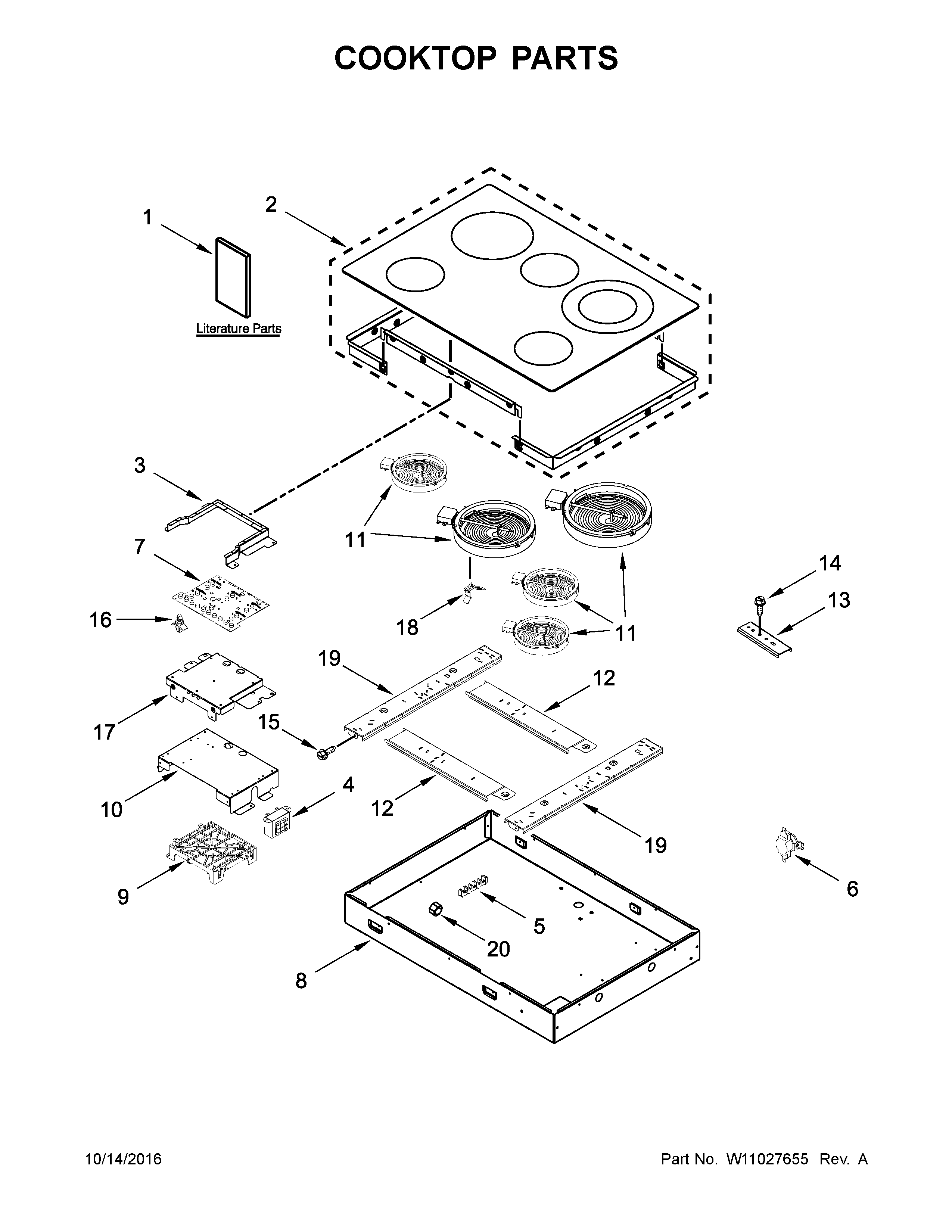 Cooktop parts