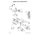 Whirlpool WOC54EC0AW04 cabinet and stirrer parts diagram
