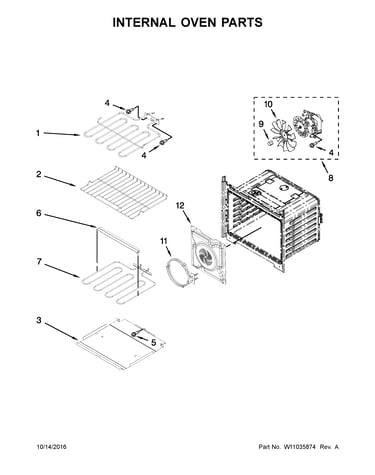 Internal oven parts