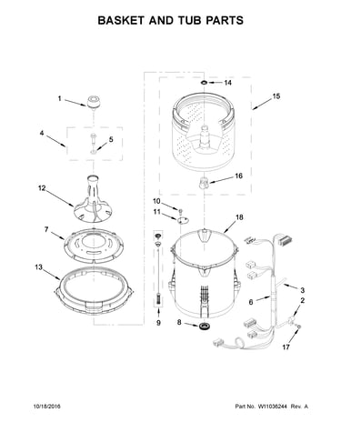Basket and tub parts