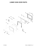 Lower oven door parts