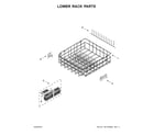 KitchenAid KDFE204EBL3 lower rack parts diagram