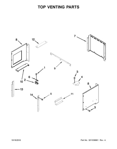 Top venting parts