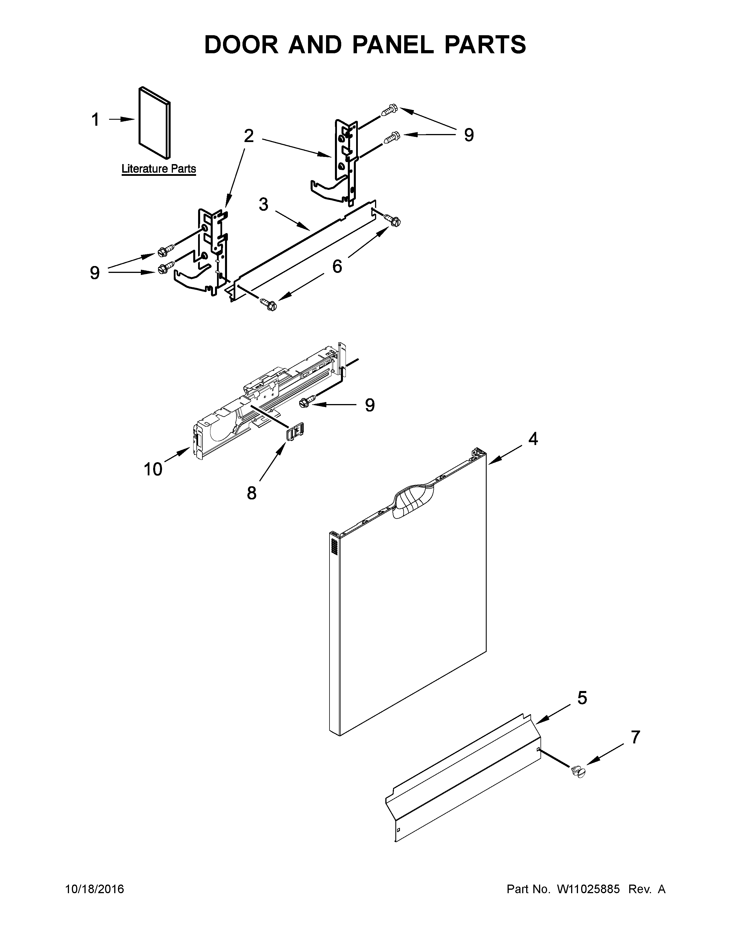 Door and panel parts