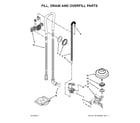 Amana ADB1700ADS3 fill, drain and overfill parts diagram