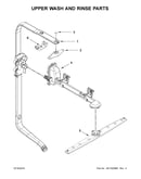 Upper wash and rinse parts
