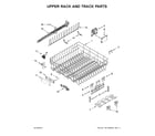 Jenn-Air JDB9000CWP3 upper rack and track parts diagram