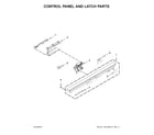 Jenn-Air JDB9000CWB3 control panel and latch parts diagram
