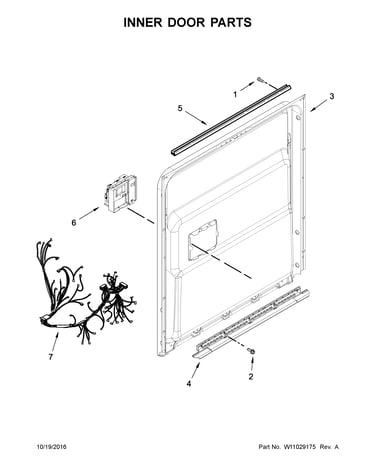 Inner door parts