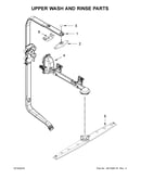 Upper wash and rinse parts