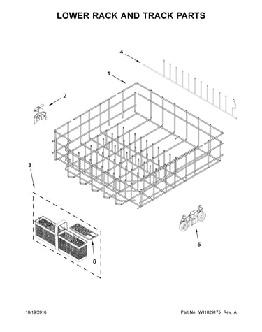 Lower rack and track parts