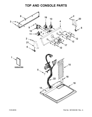 Top and console parts