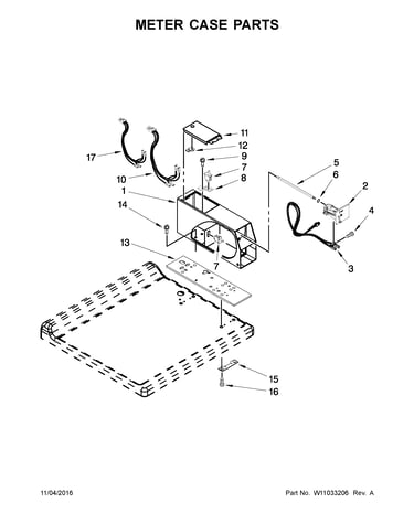Meter case parts