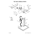 Admiral 4KAED4900FW0 top and console parts diagram