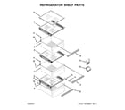 KitchenAid KSF26C7XYY00 refrigerator shelf parts diagram