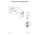 KitchenAid KSF26C7XYY00 motor and ice container parts diagram