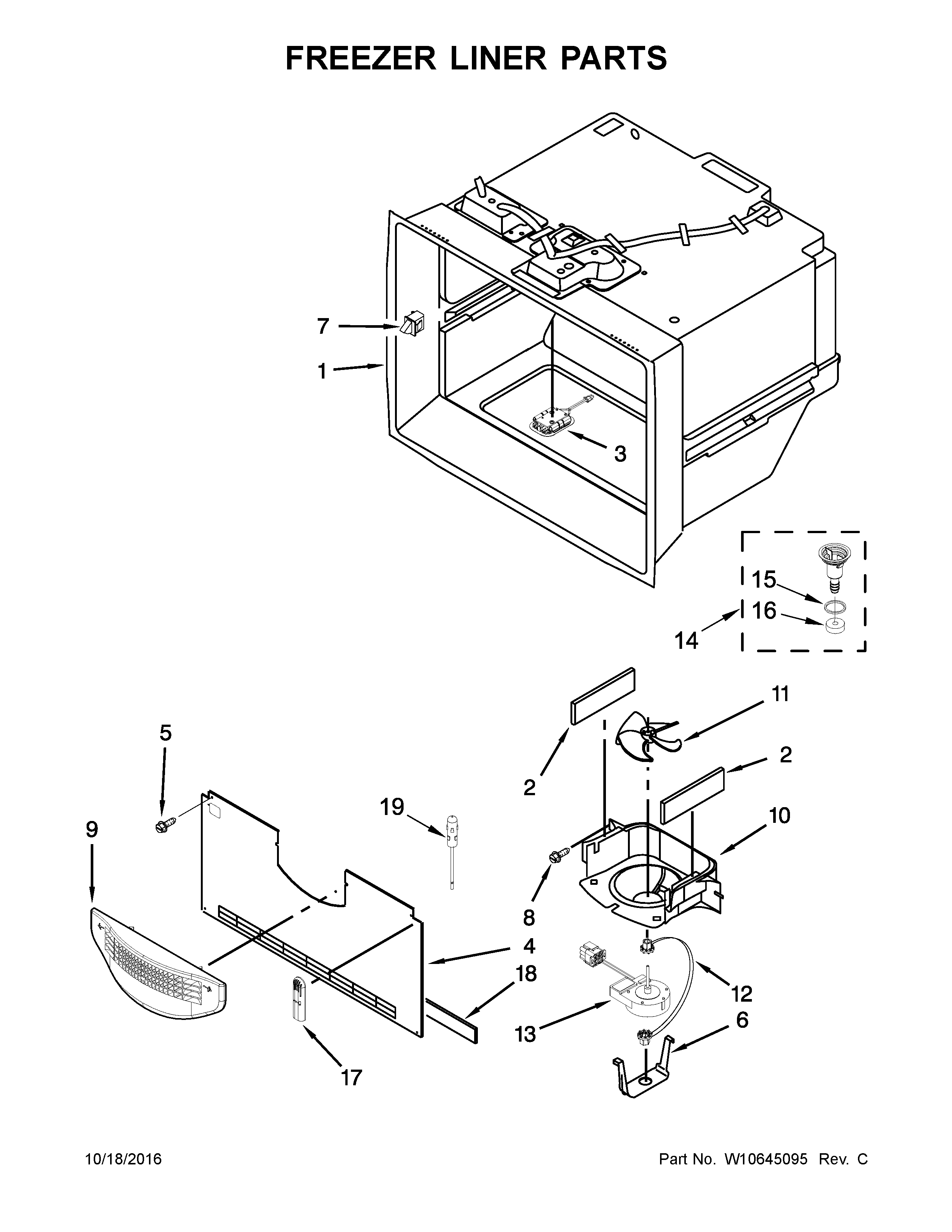 FREEZER LINER PARTS