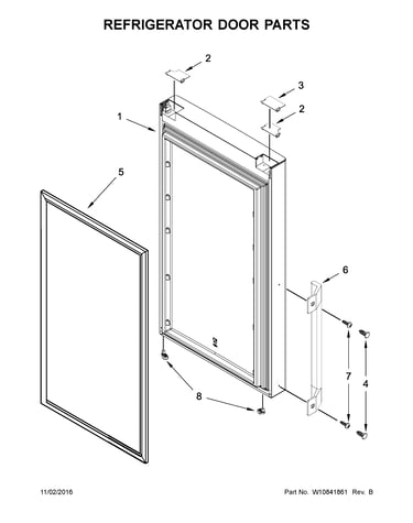 Refrigerator door parts