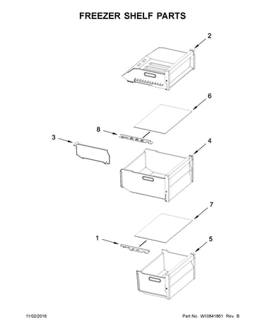 Freezer shelf parts
