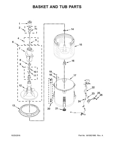 Basket and tub parts