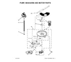 Whirlpool WDT780SAEM2 pump, washarm and motor parts diagram