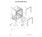 Whirlpool WDT920SADH3 tub and frame parts diagram