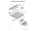 Whirlpool WDT920SADM3 upper rack and track parts diagram