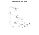 Whirlpool WDF760SADT3 upper wash and rinse parts diagram