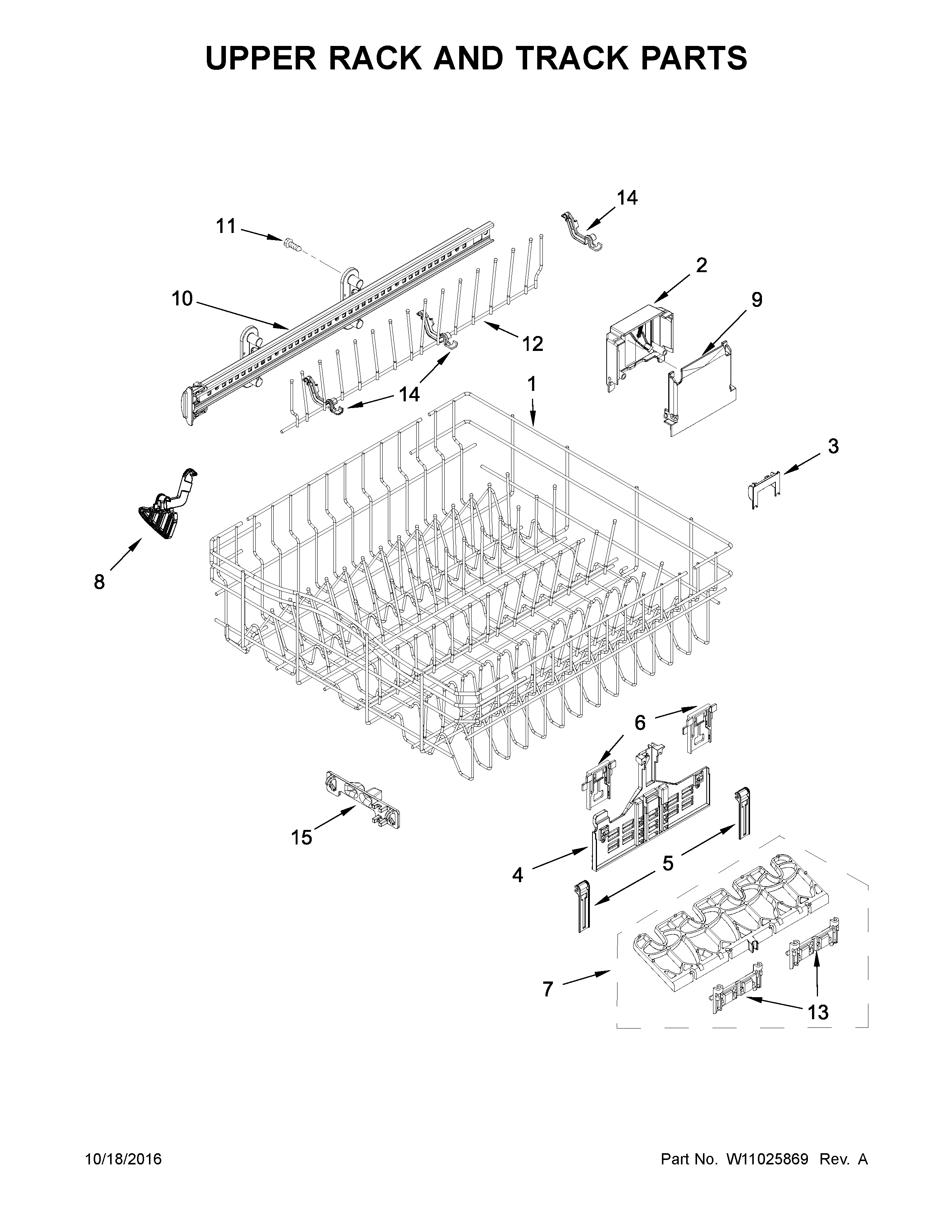 UPPER RACK AND TRACK PARTS