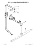 Upper wash and rinse parts