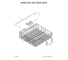 Ikea IUD7555DS3 upper rack and track parts diagram