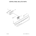 KitchenAid KDTE204EBL3 control panel and latch parts diagram