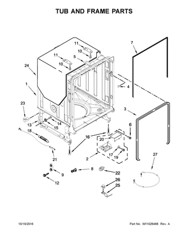 Tub and frame parts