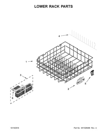 Lower rack parts