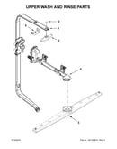 Upper wash and rinse parts