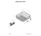 KitchenAid KDTE104EBL3 lower rack parts diagram