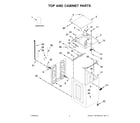 Maytag MVWB755DW0 top and cabinet parts diagram