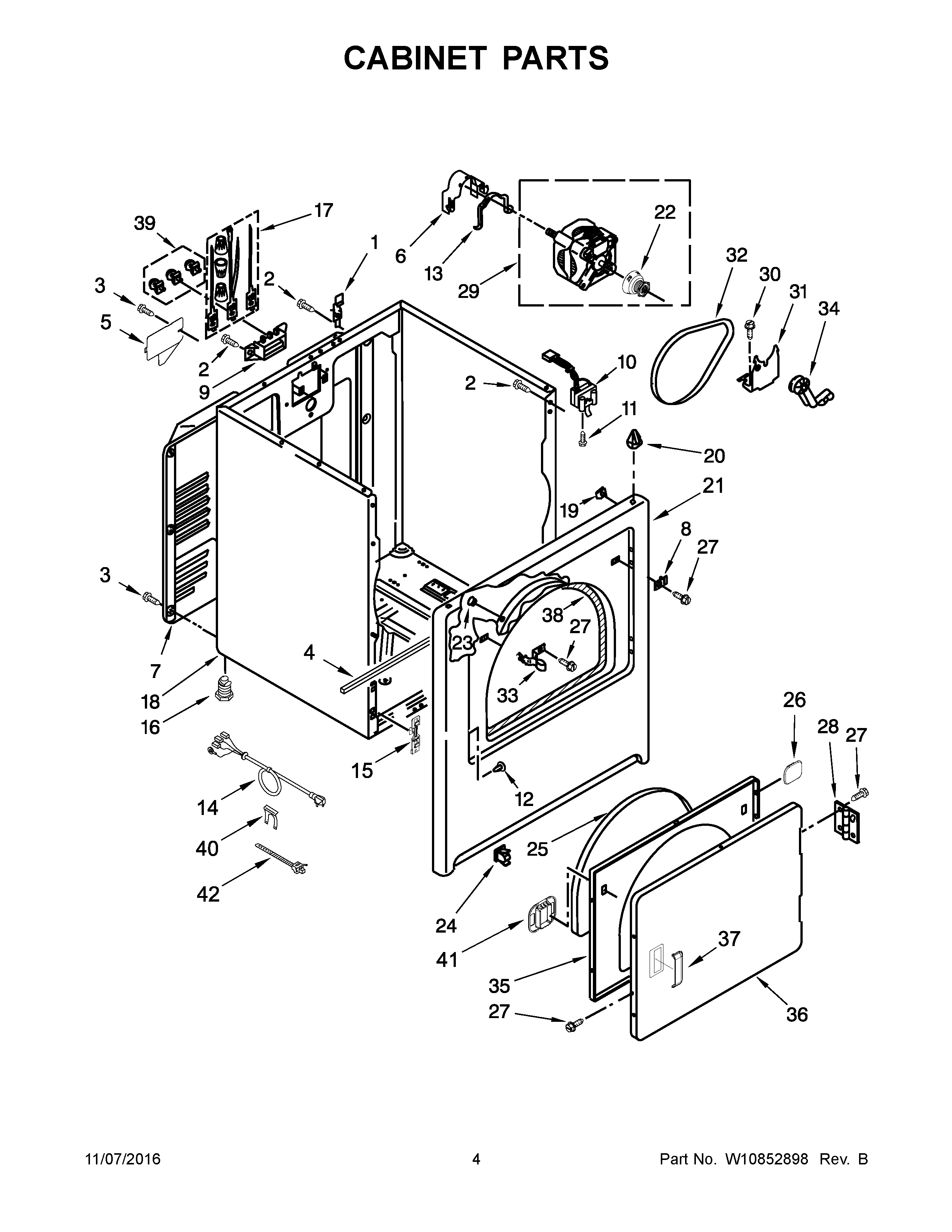 Cabinet parts