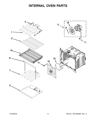 Internal oven parts