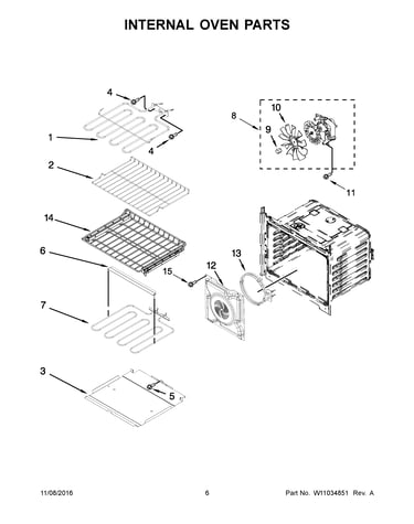 Internal oven parts