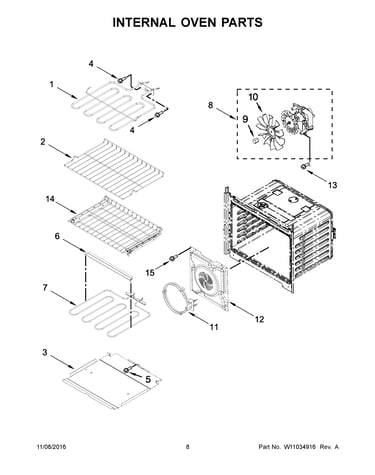 Internal oven parts