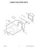 Lower oven door parts