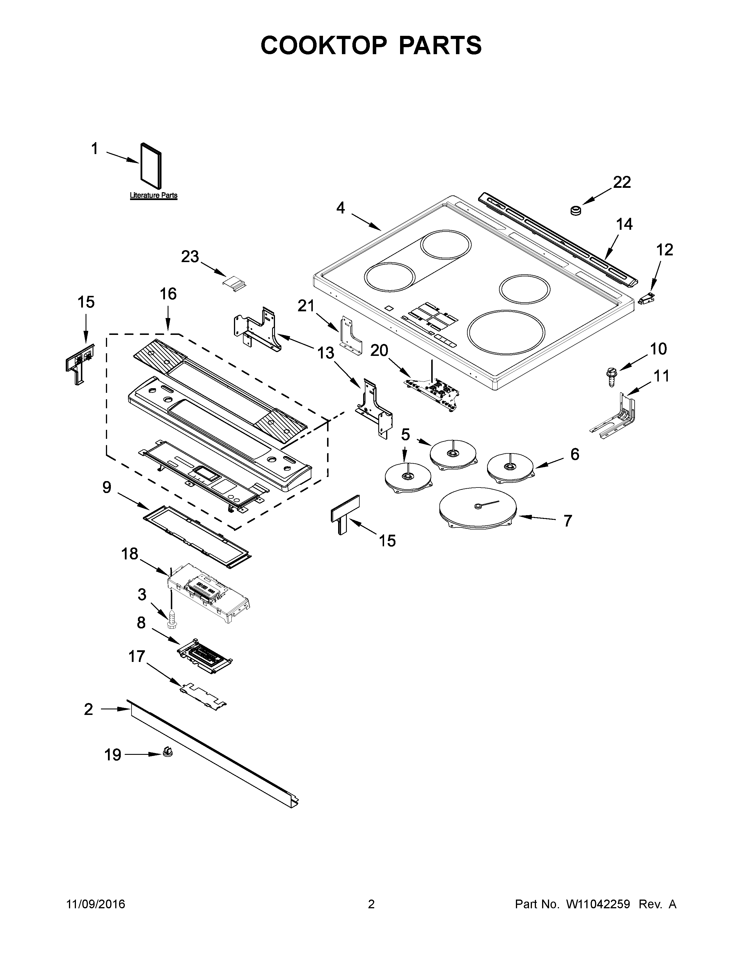 Cooktop parts