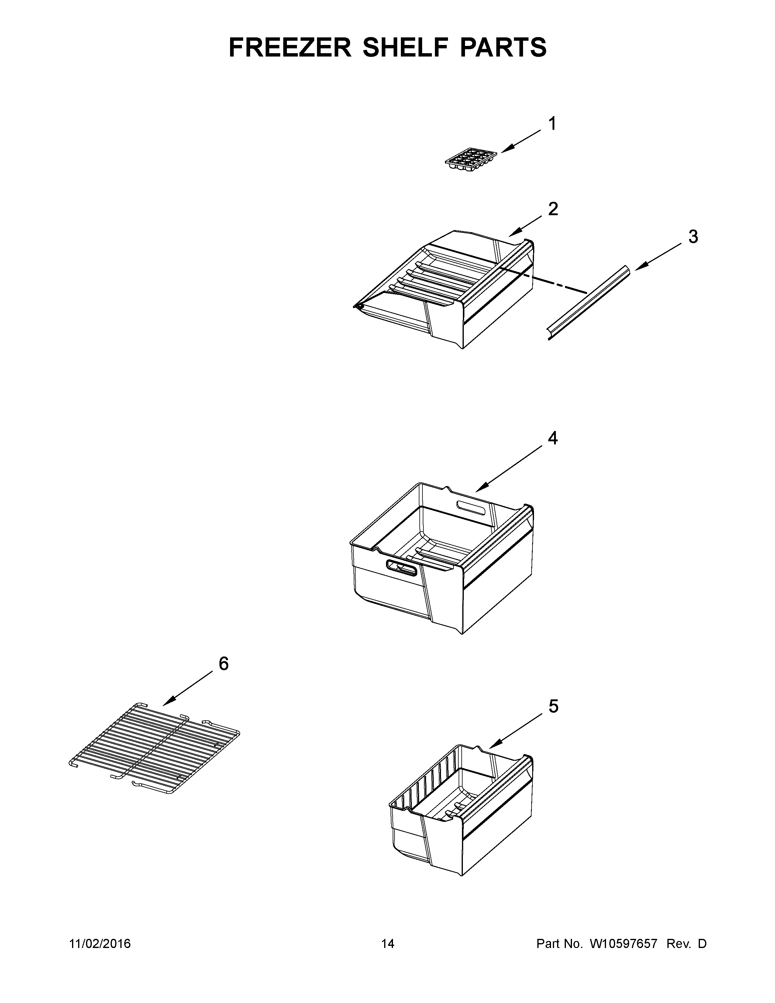 FREEZER SHELF PARTS