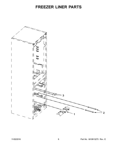 Freezer liner parts