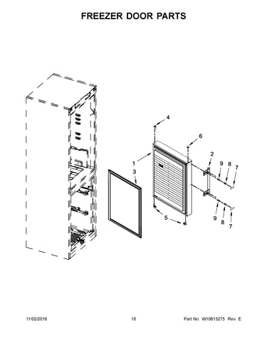 Freezer door parts