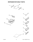 Refrigerator shelf parts